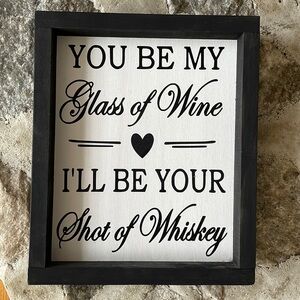 Shot of whiskey sign